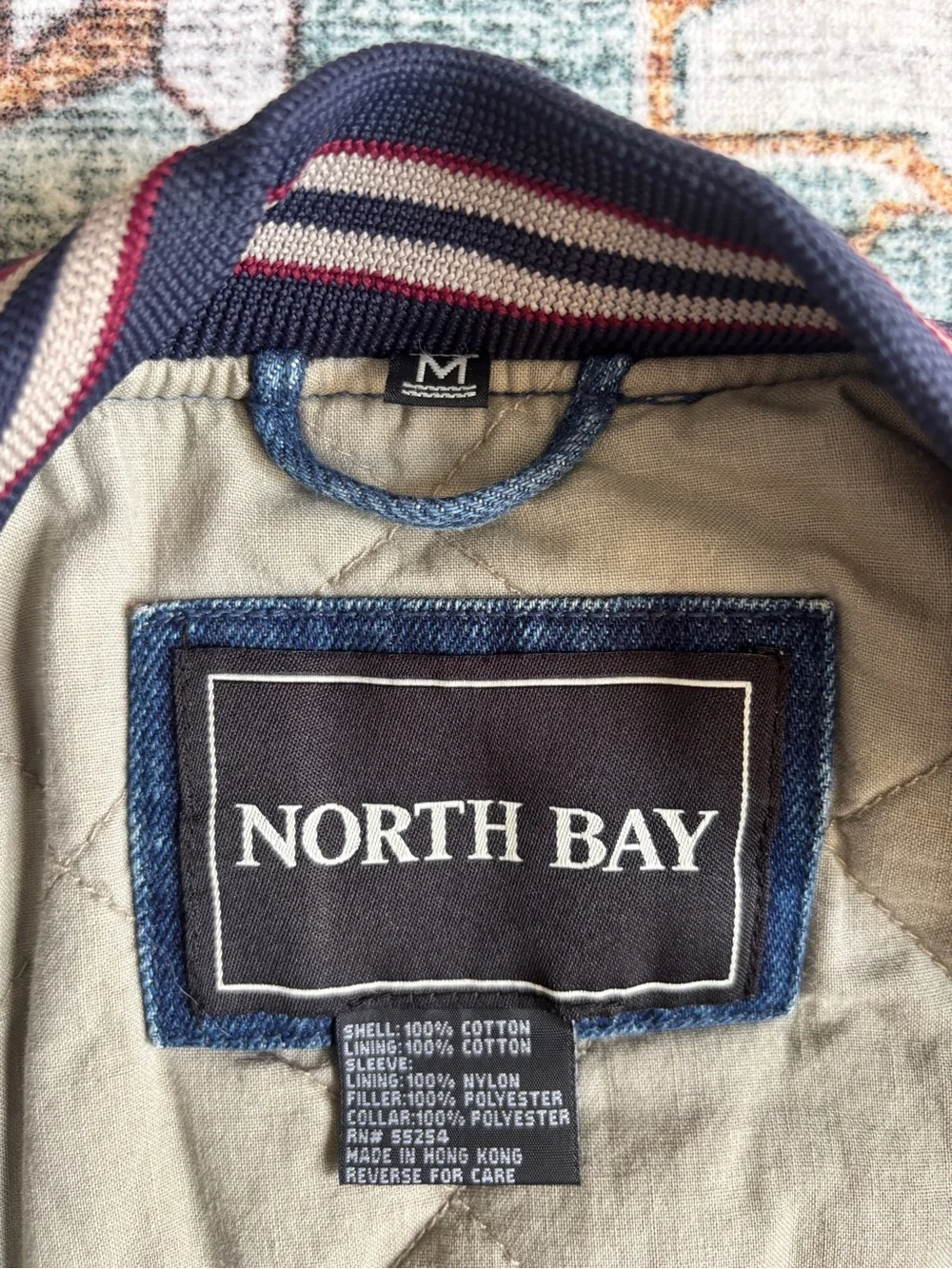 Vintage Kids Two-Tone Denim & Tan Bomber Jacket by North Bay